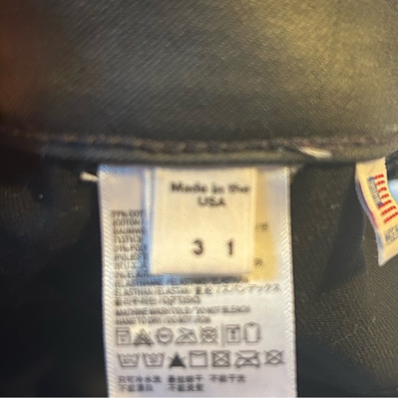 American Apperal black shiny jeans - Picture 2 of 4